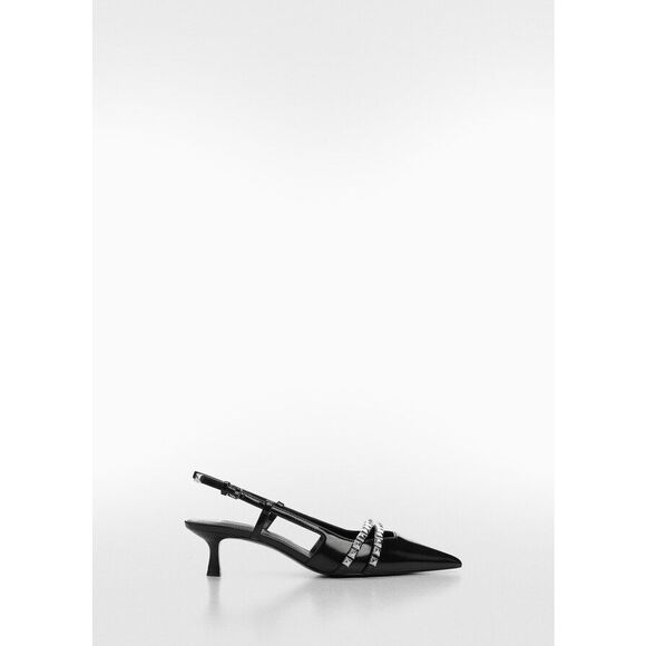 MNG BY MANGO Studded slingback kitten heel shoes sz 38 US 7.5 NEW - Picture 2 of 7